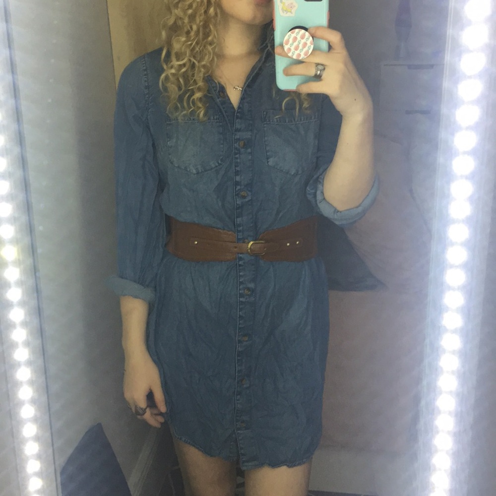 Comfy Faux Jean Dress